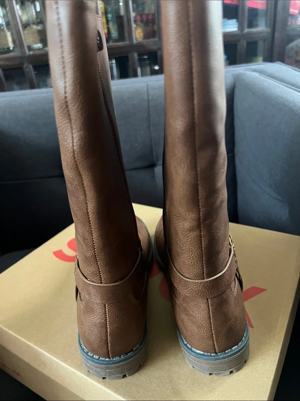 Kids Brown Mid-Calf Riding Boots